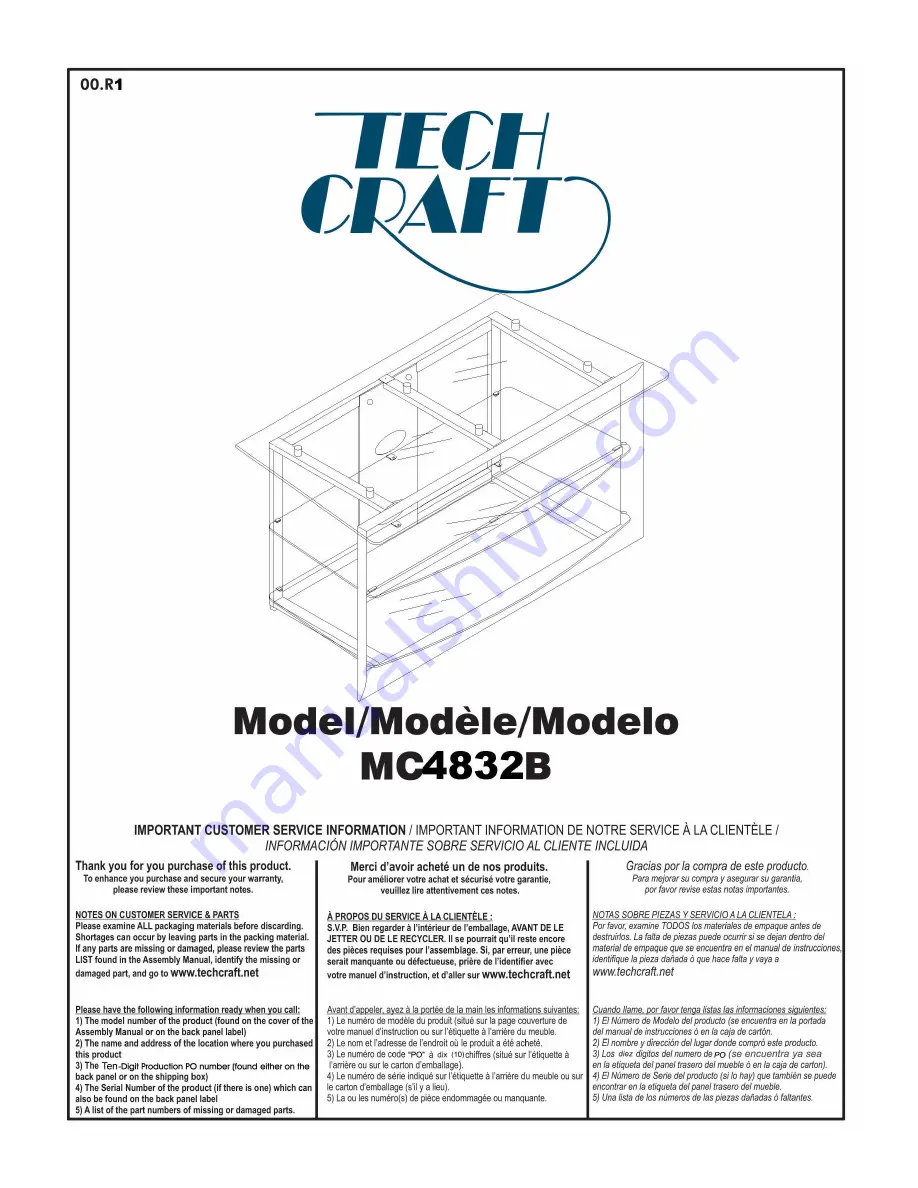 Tech Craft MC4832B Assembly Instructions Download Page 1