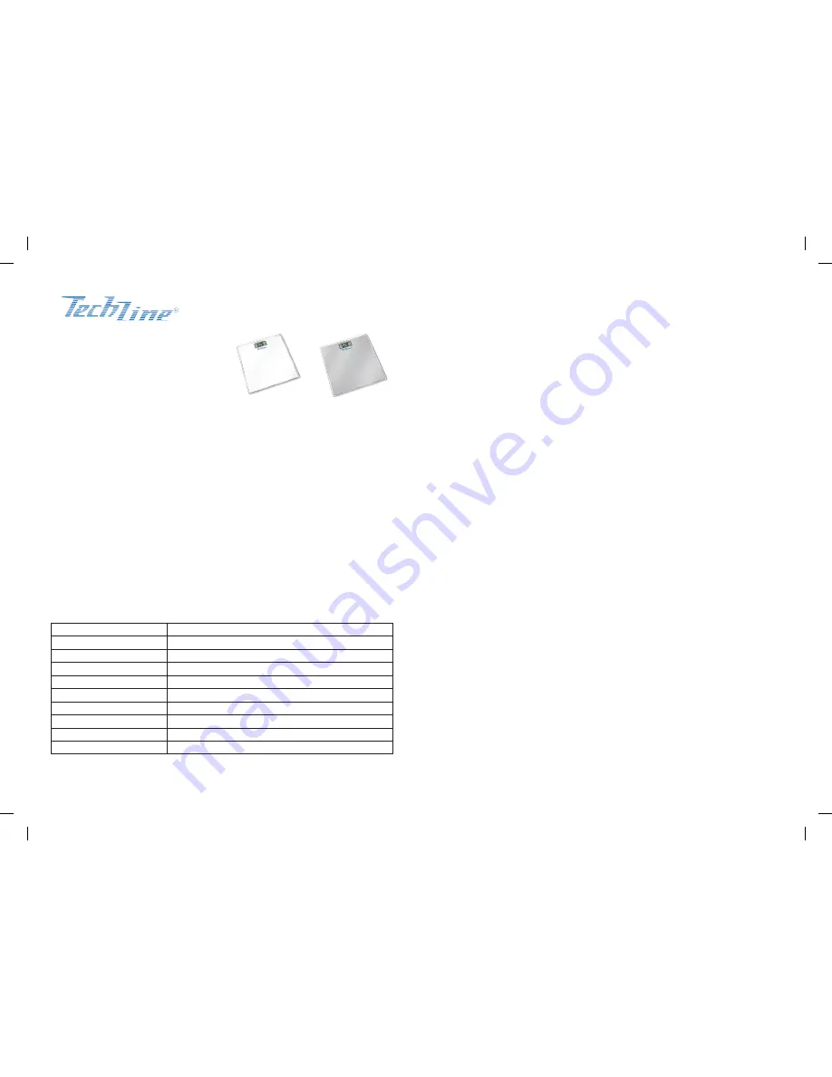 TechLine BAL-10 Instruction Manual Download Page 1