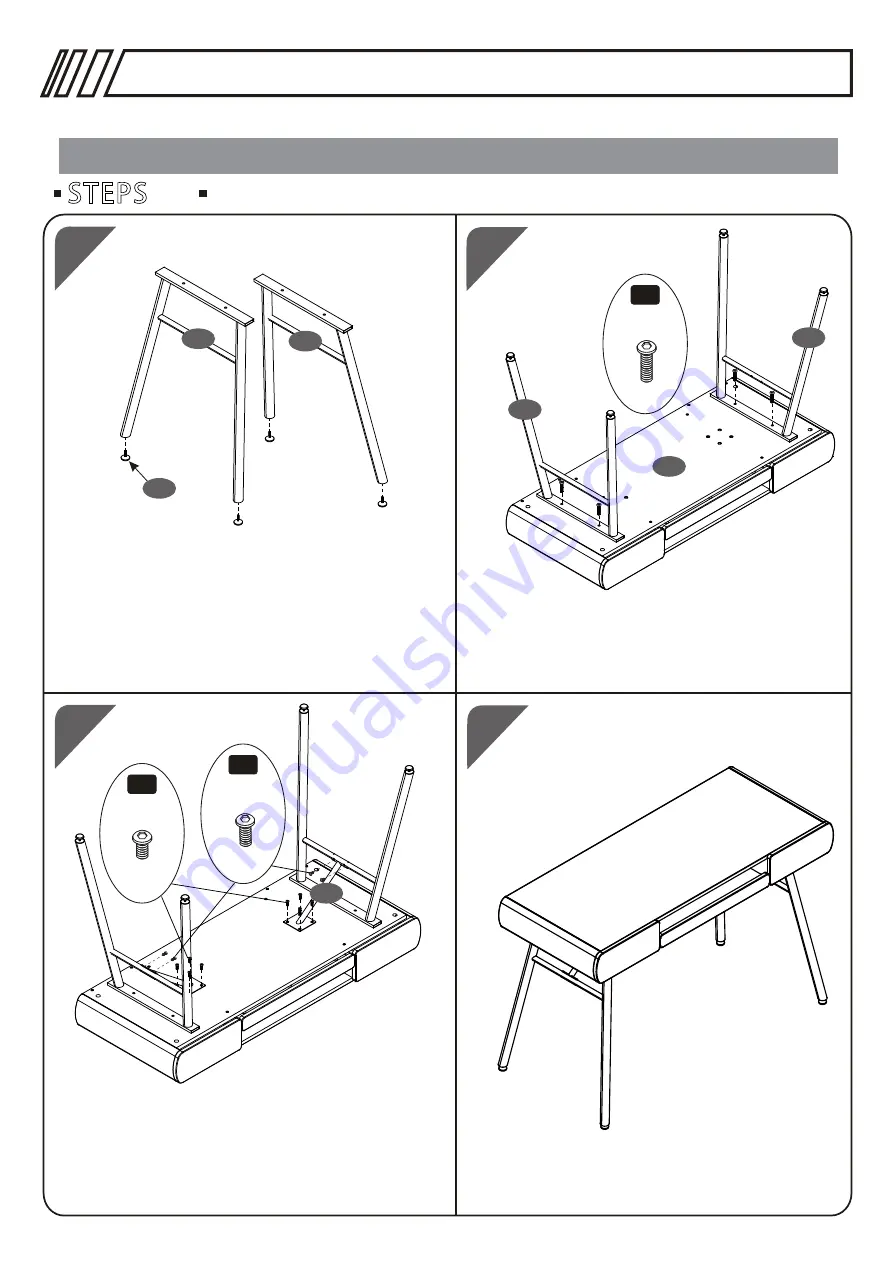 Techni Mobili RTA-1458 Assembly Instruction Manual Download Page 4