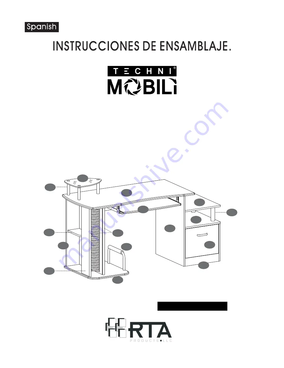 Techni Mobili RTA - 2202 Assembly Instructions Manual Download Page 2