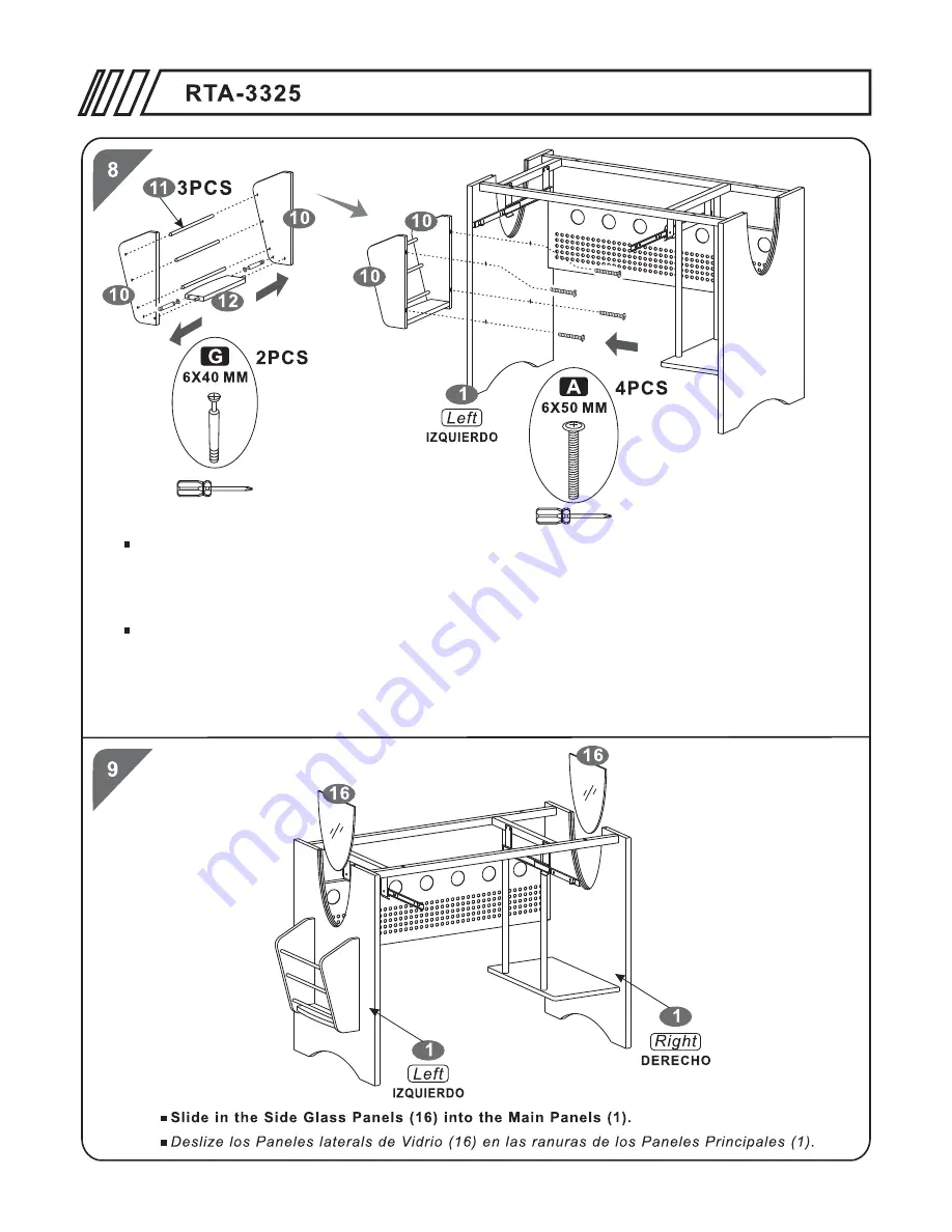 Techni Mobili RTA-3325 Assembly Instructions Manual Download Page 11