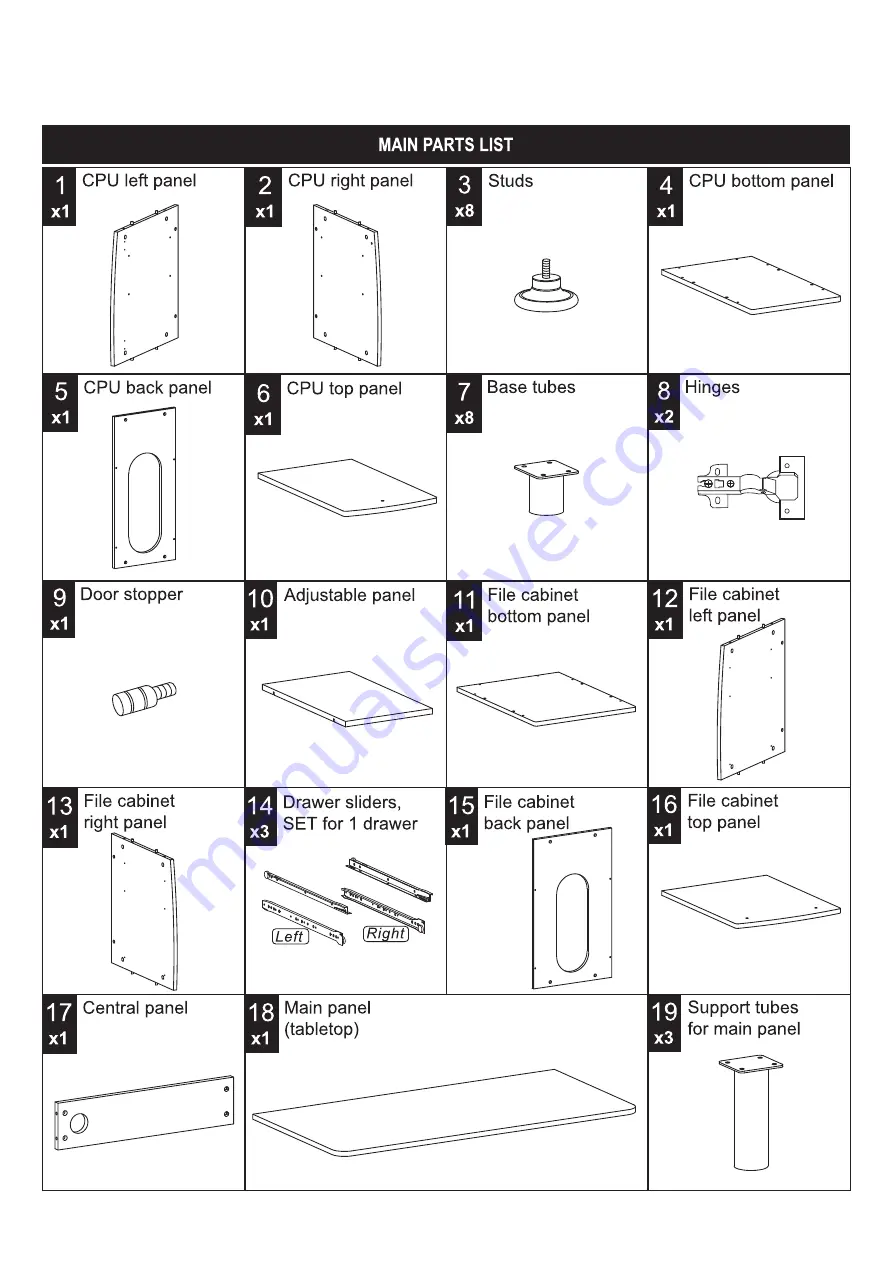 Techni Mobili RTA-4985 Assembly Instructions Manual Download Page 3