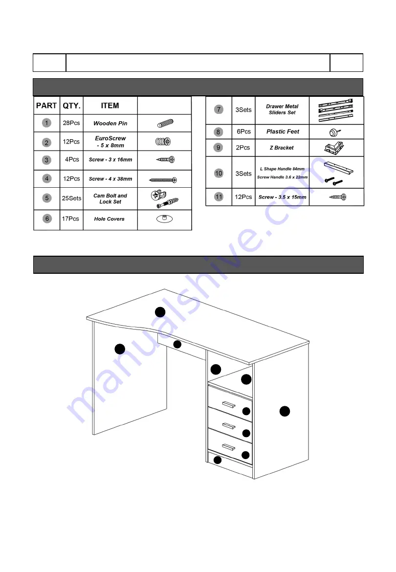 Techni Mobili RTA-8404 Assembly Instructions Manual Download Page 4