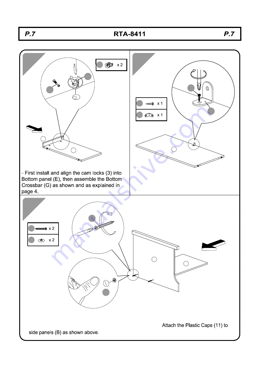 Techni Mobili RTA-8411 Assembly Instructions Manual Download Page 7