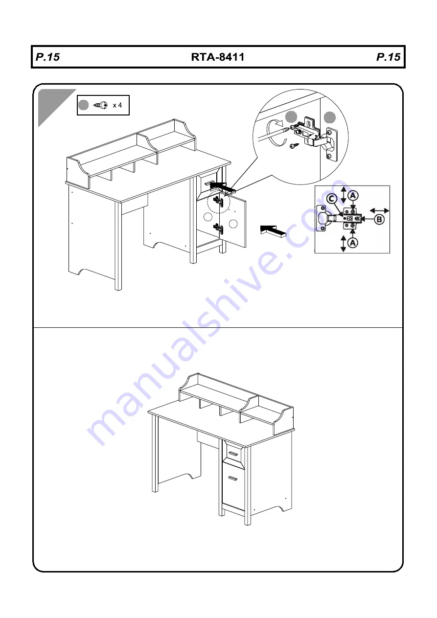 Techni Mobili RTA-8411 Assembly Instructions Manual Download Page 15