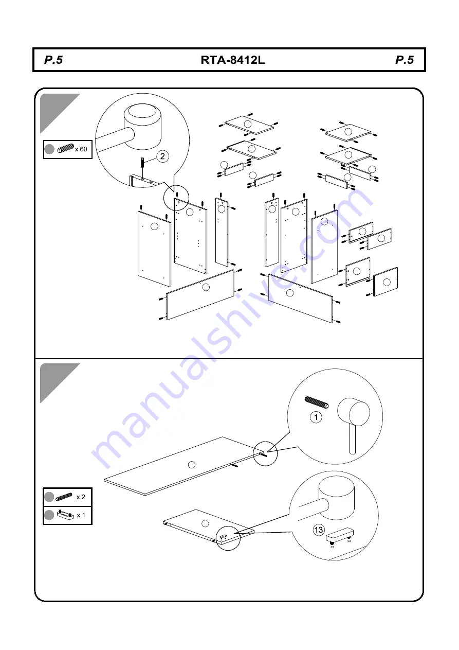 Techni Mobili RTA-8412L Assembly Instructions Manual Download Page 5