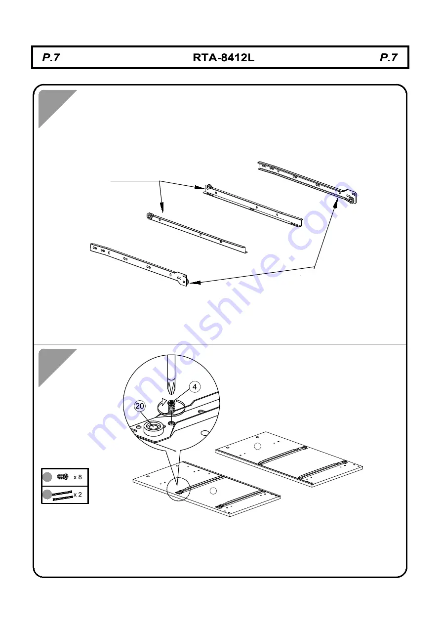 Techni Mobili RTA-8412L Assembly Instructions Manual Download Page 7