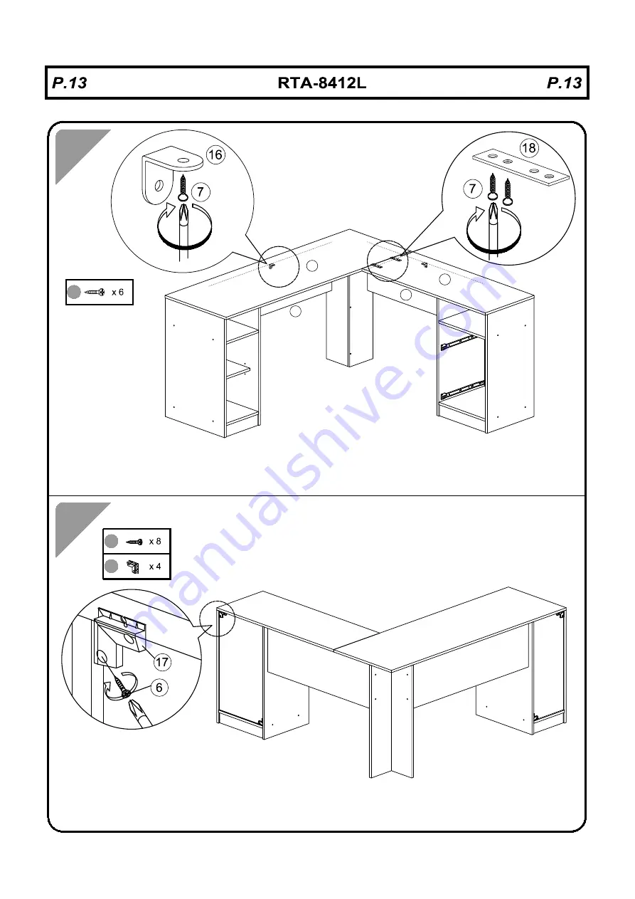 Techni Mobili RTA-8412L Assembly Instructions Manual Download Page 13