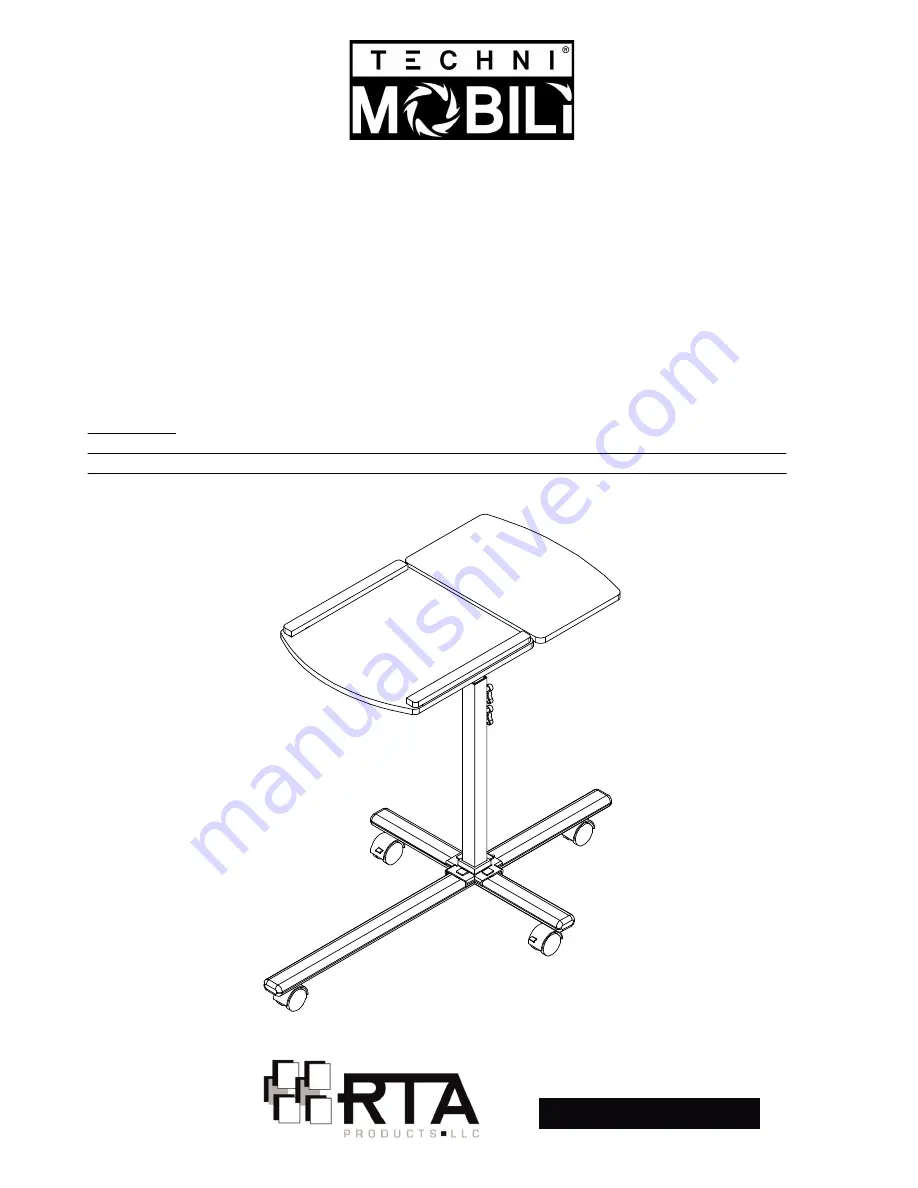 Techni Mobili RTA-B003 Assembly Instructions Download Page 1