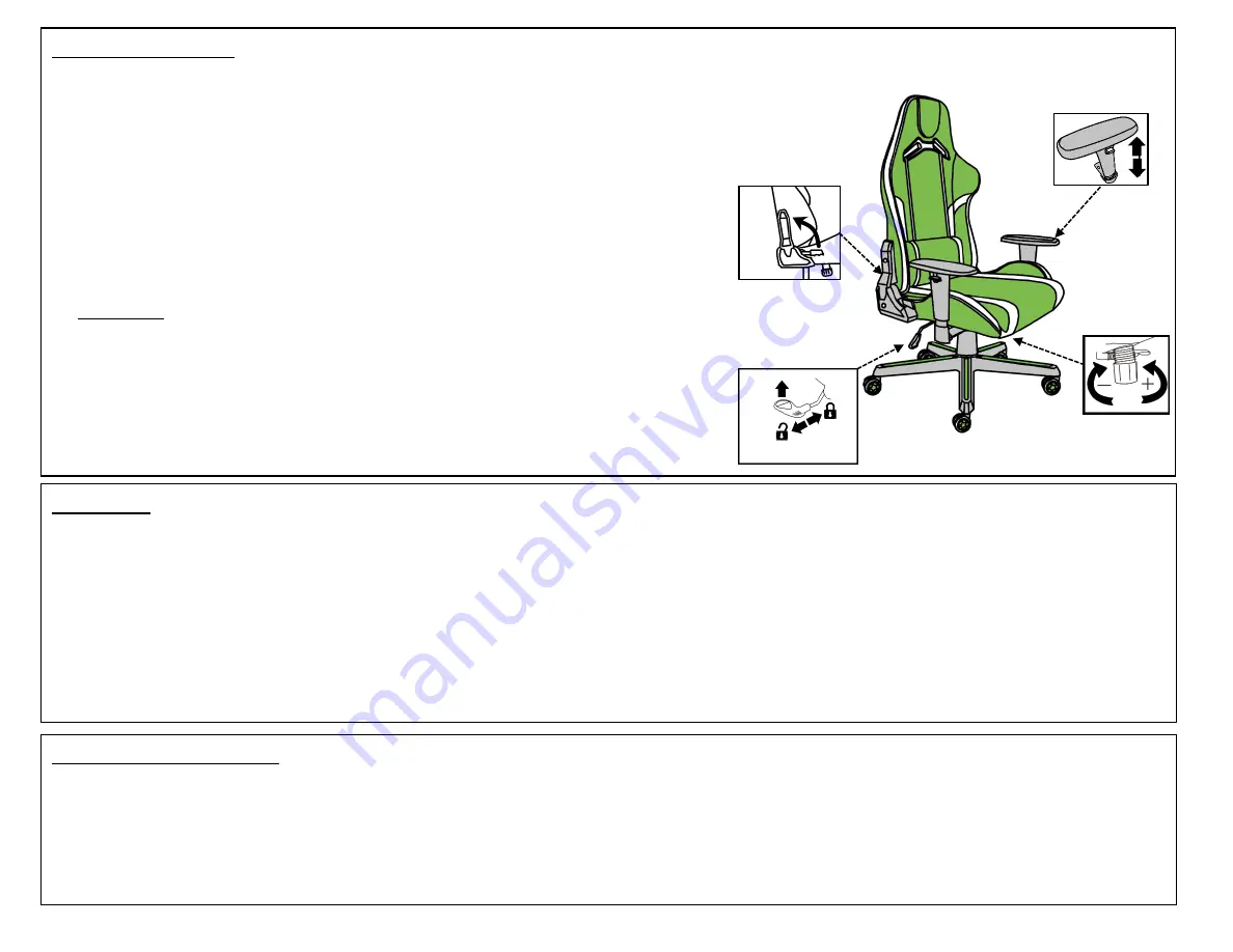 Techni Sport CHAIR RTA-TSF71 Assembly Instructions Download Page 2