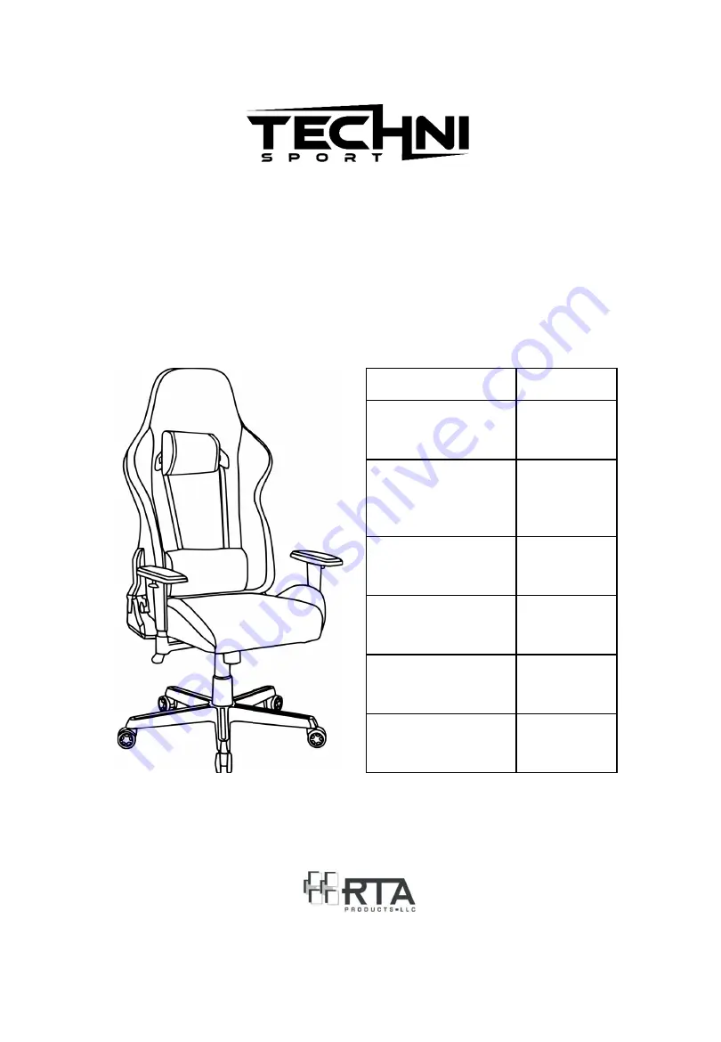 Techni Sport Echo TSF44 Assembly Instructions Manual Download Page 1