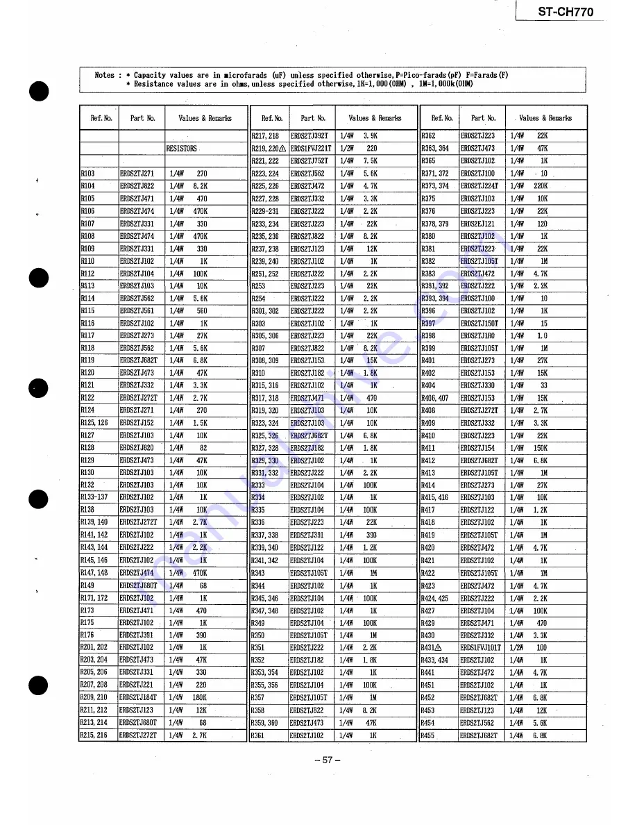 Technics RS-CH770 Service Manual Download Page 57