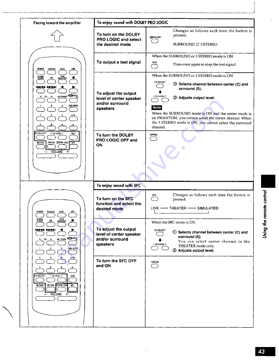 Technics SC-S305 Operating Instructions Manual Download Page 43