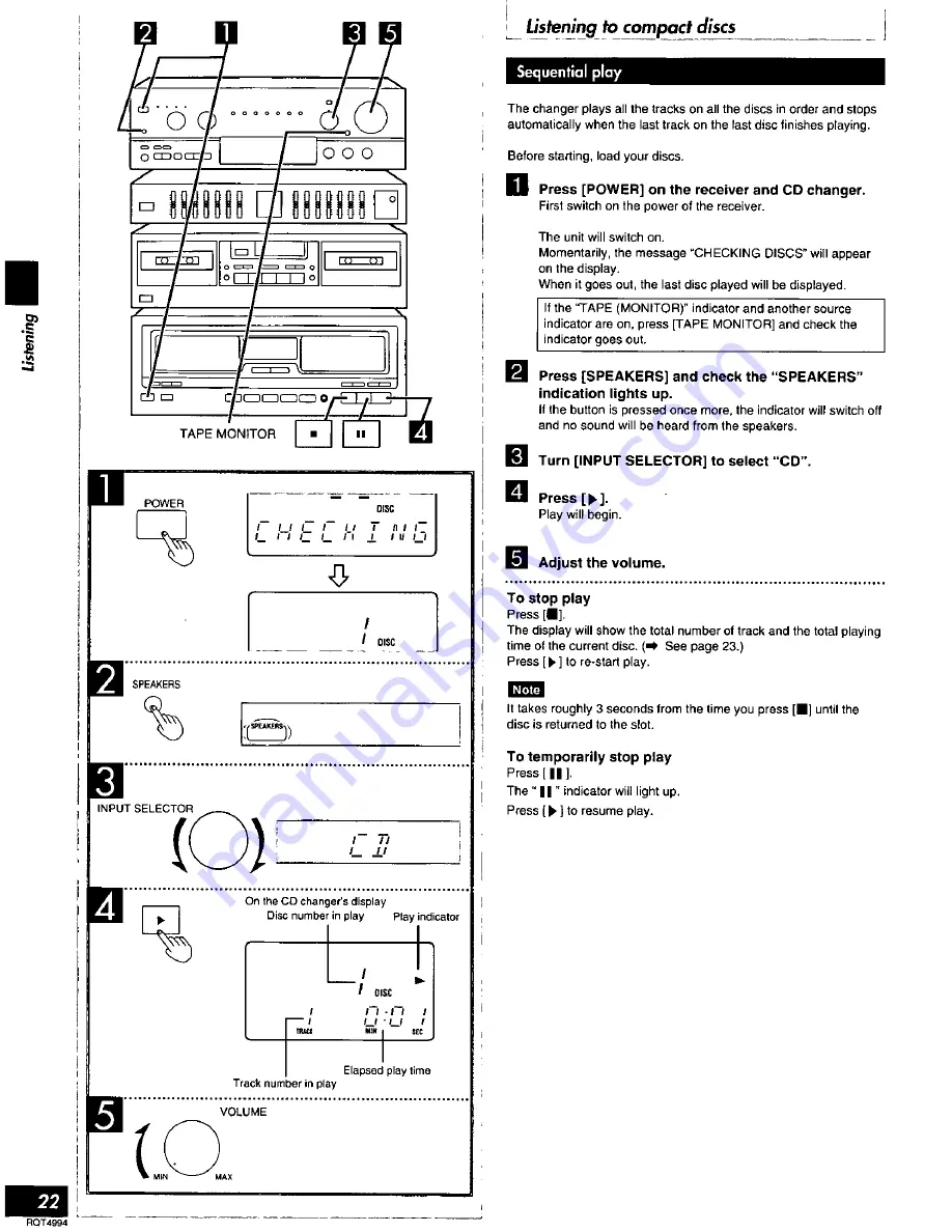 Technics SD-S7225 Скачать руководство пользователя страница 22