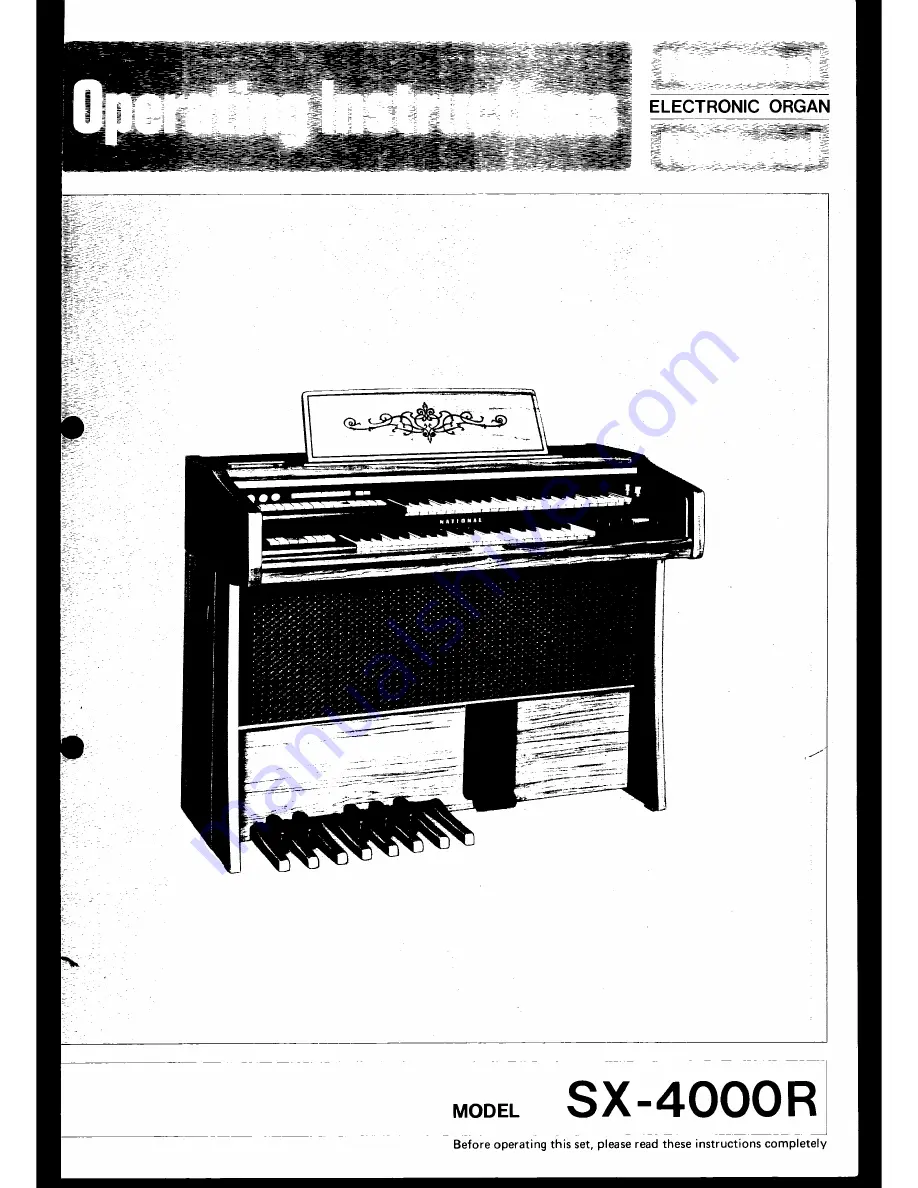 Technics SX-4000R Operating Instructions Manual Download Page 1