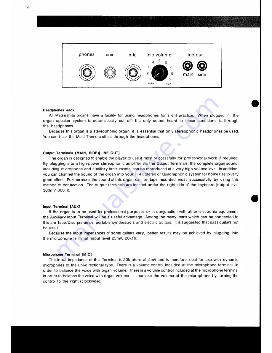 Technics SX-4300A Operating Instructions Manual Download Page 16