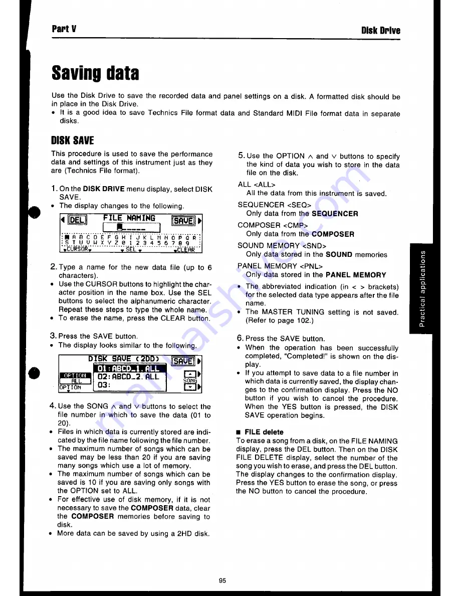 Technics SX-EA3 Owner'S Manual Download Page 97