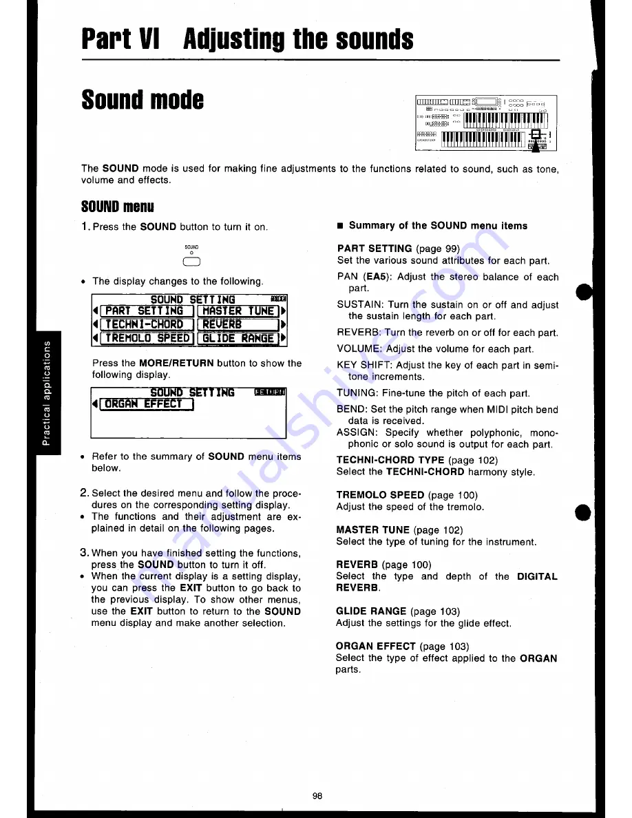 Technics SX-EA3 Owner'S Manual Download Page 100