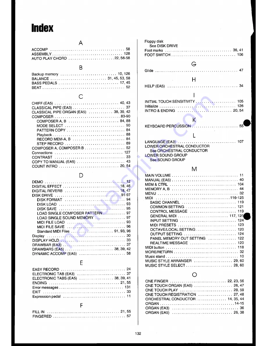 Technics SX-EA3 Owner'S Manual Download Page 134