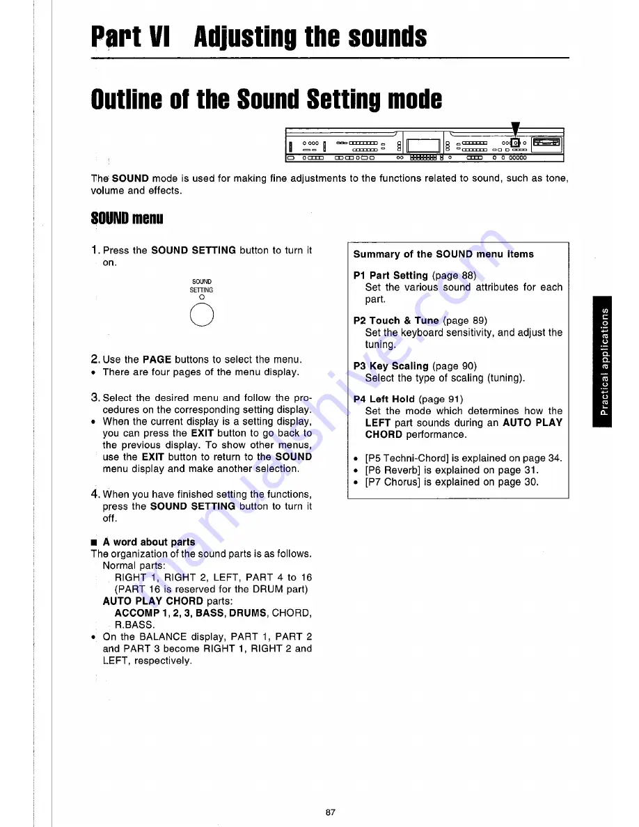 Technics sx-PR51 Owner'S Manual Download Page 89