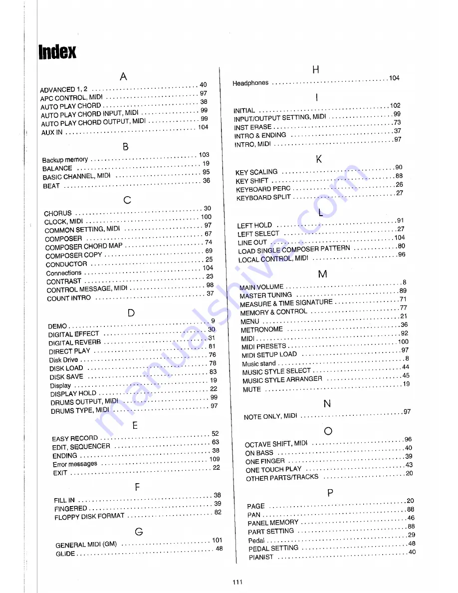 Technics sx-PR51 Owner'S Manual Download Page 113