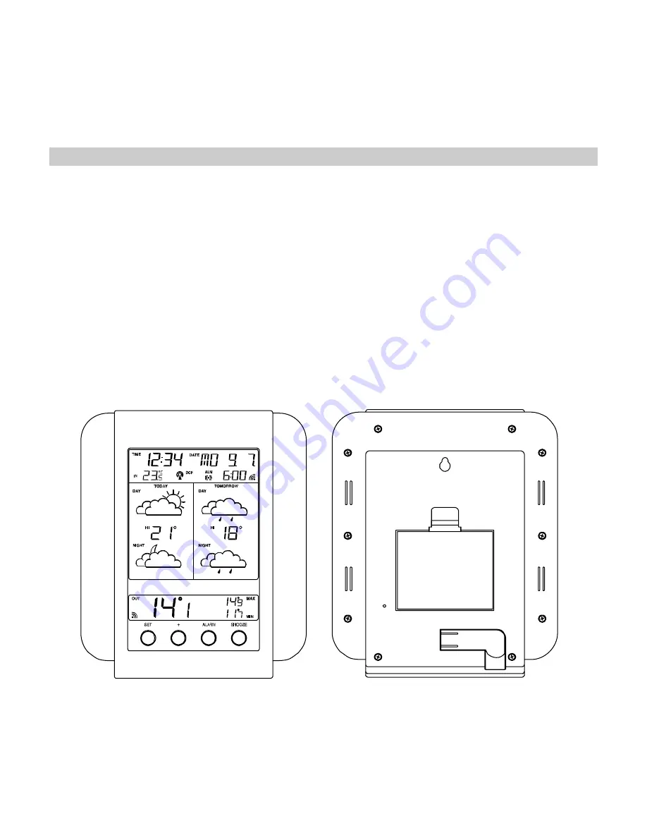 Techno Line Meteotronic WM 5412 Instruction Manual Download Page 1