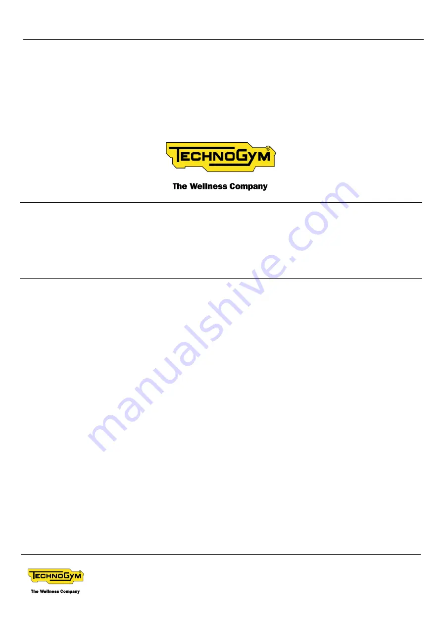 Technogym E020AV20-FY Pre-Installation Download Page 18