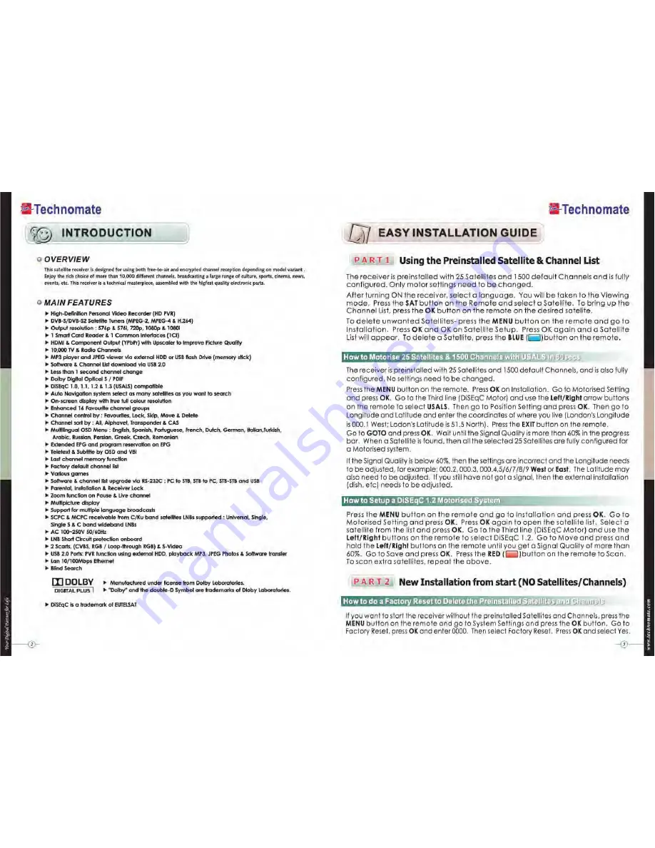 Technomate TM-5402 HD User Manual Download Page 2