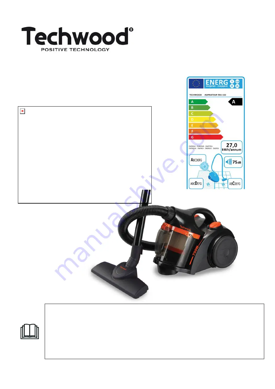 TECHWOOD TAS-152 Instruction Manual Download Page 1