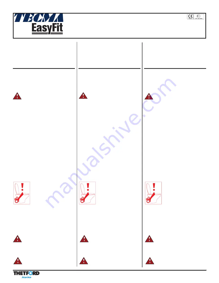 Tecma EasyFit Eco Owners And Installation Manual Download Page 17