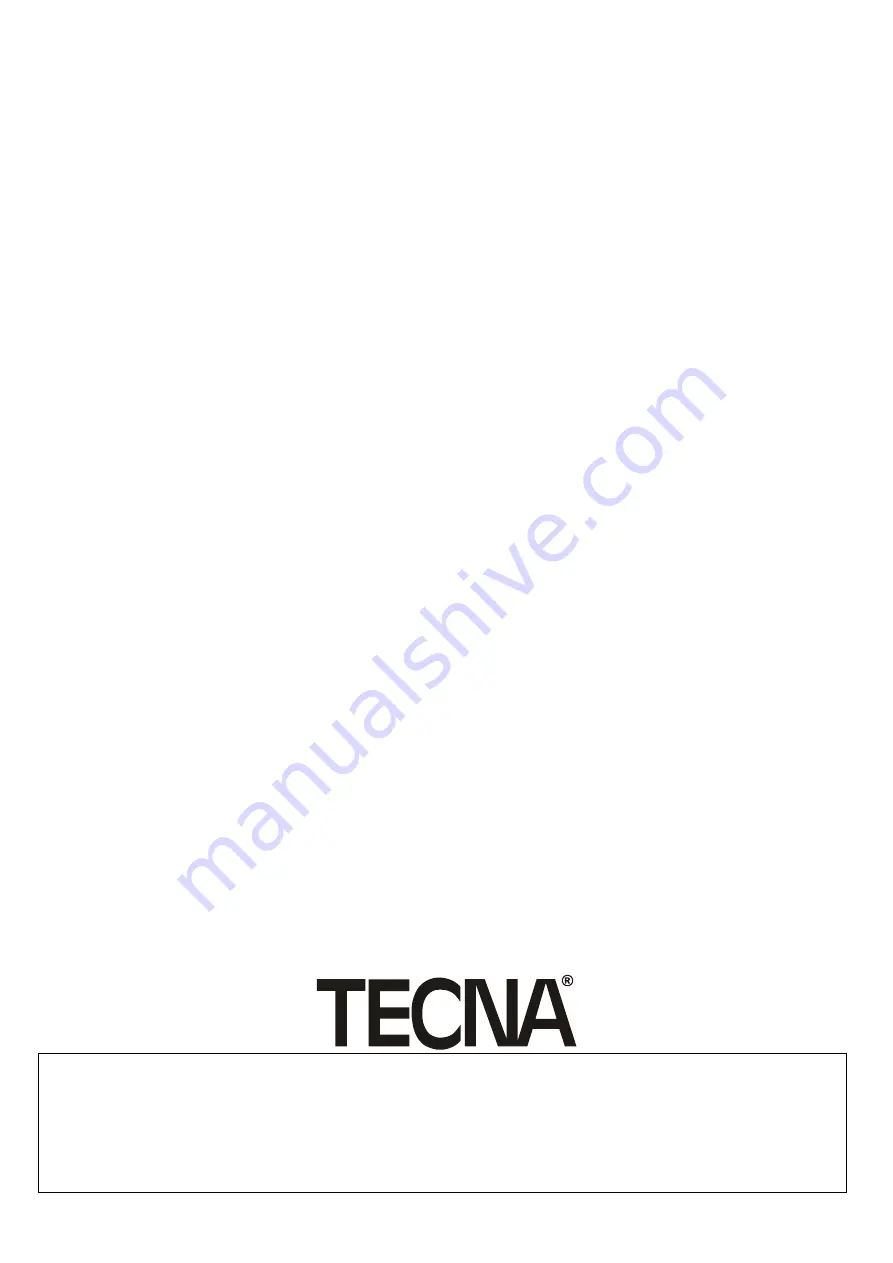 TECNA 7900 Manual Download Page 40