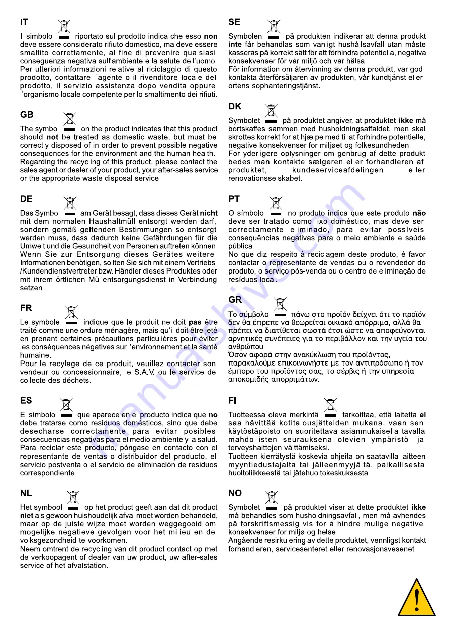 Tecnoinox FT 35G/0 Instruction Manual For Installation And Use Download Page 35