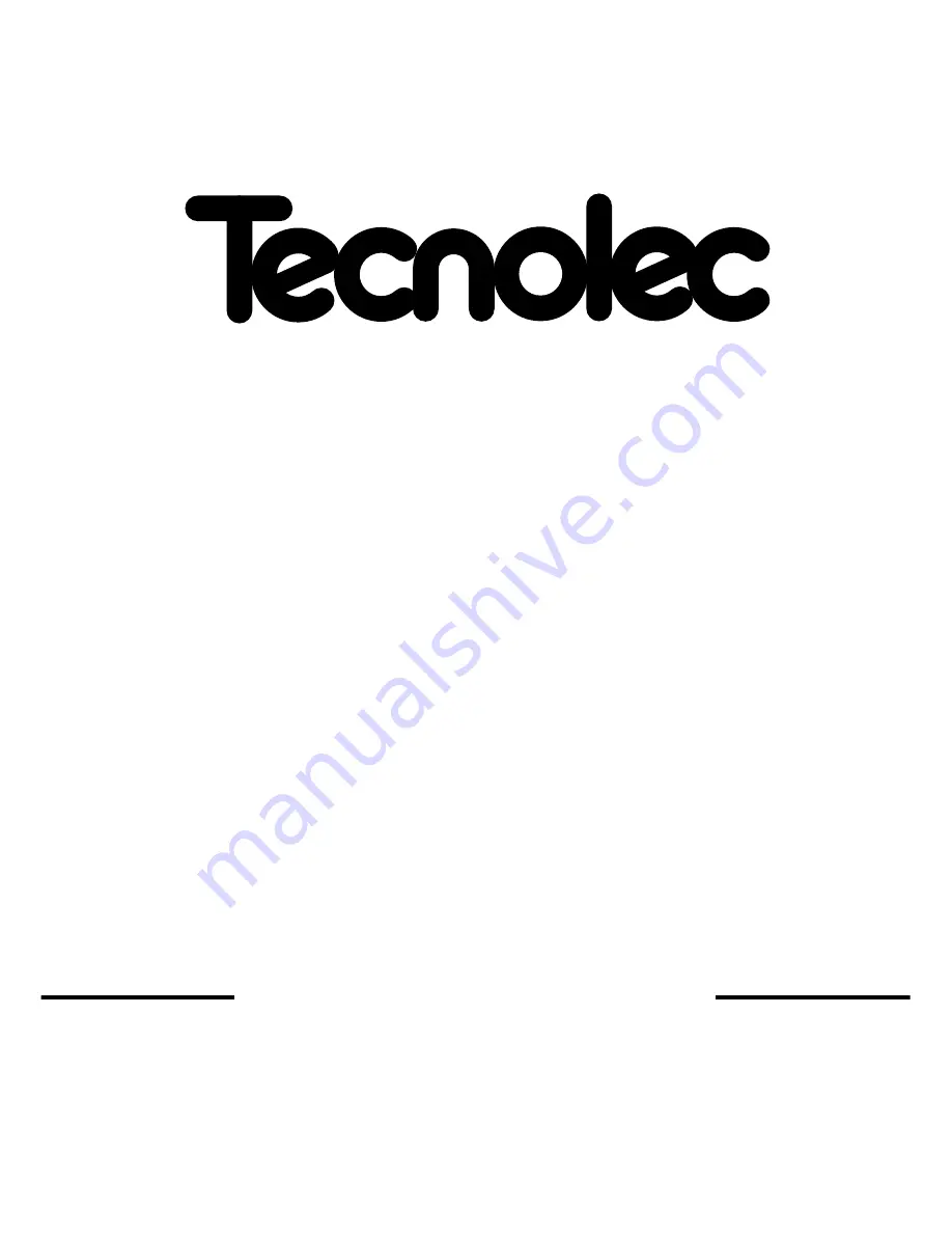 Tecnolec GARDA EC1 Operating Instructions Manual Download Page 1