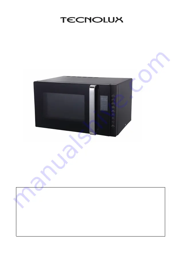 Tecnolux MWM823ECKU Instruction Manual Download Page 1