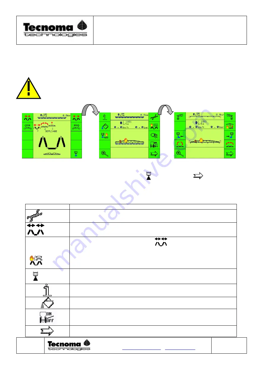 Tecnoma Novatec Isobus Operating Handbook Download Page 9