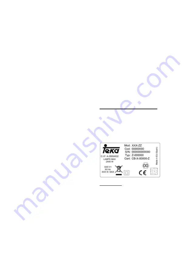 Teka TL 740 Instruction Manual Download Page 23