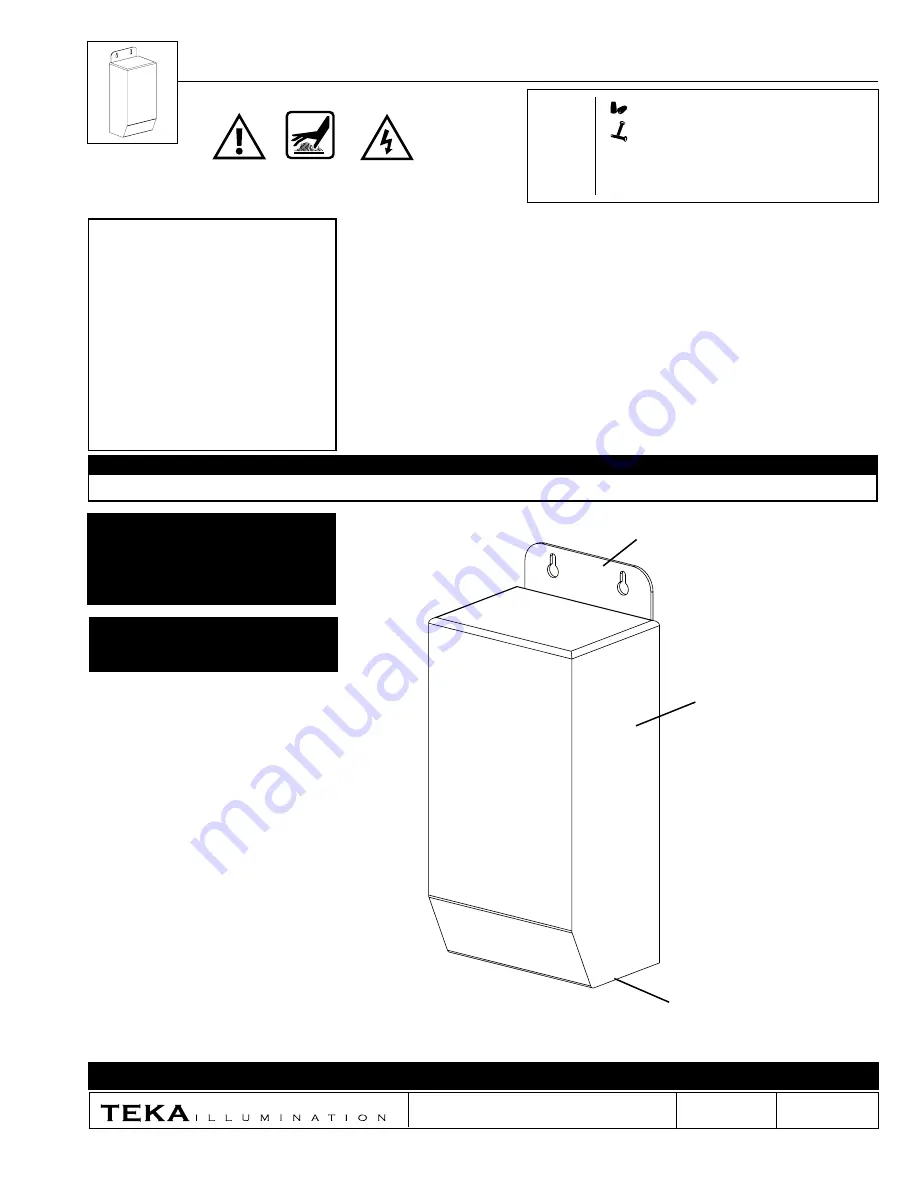 Teka TR150 Series Installation Instructions Download Page 1