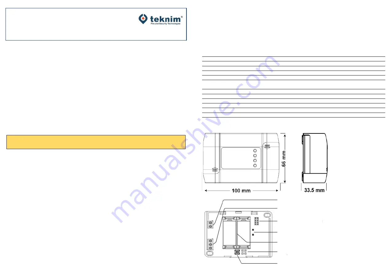 Teknim TWM-1887 Installation & User Manual Download Page 1