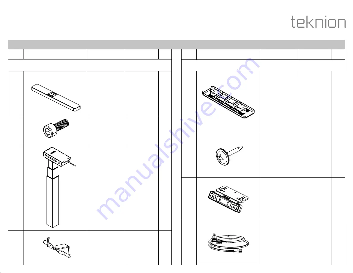 Teknion Complements hiSpace WJX Rectangular Height-Adjustable Worksurface Скачать руководство пользователя страница 2