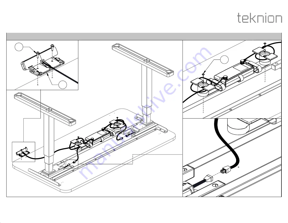 Teknion Complements hiSpace WJX Rectangular Height-Adjustable Worksurface Installation Manuals Download Page 9