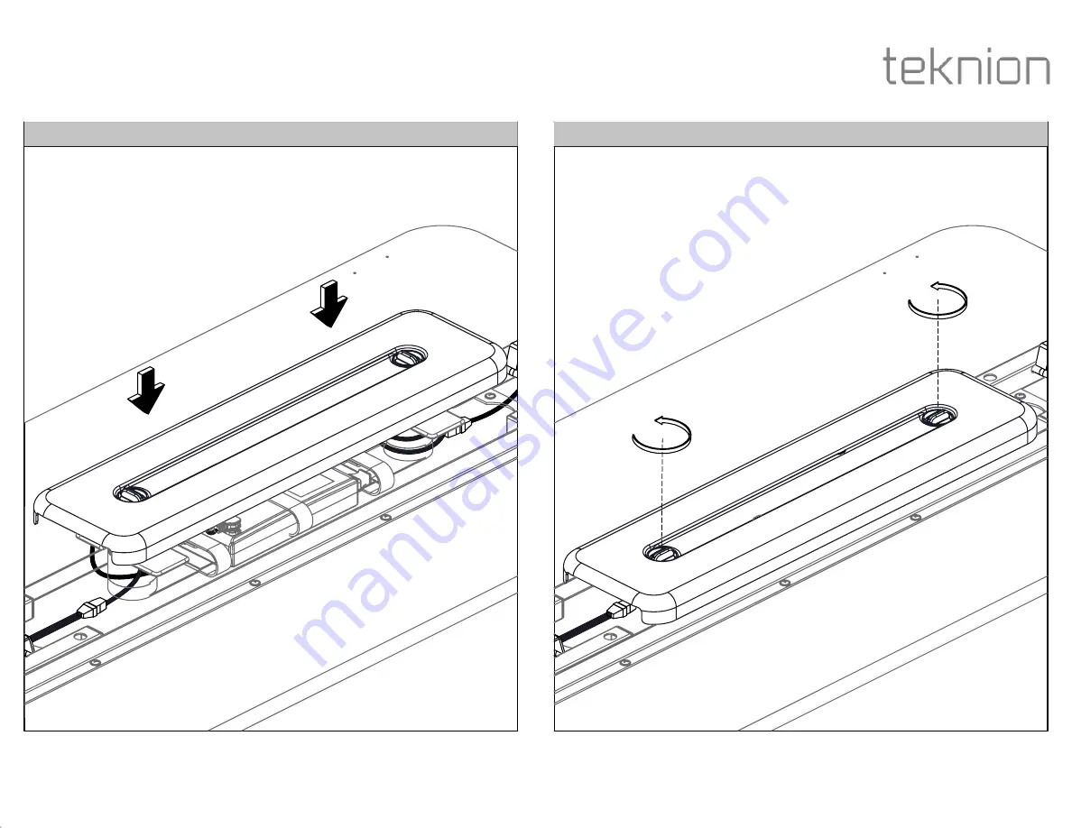 Teknion Complements hiSpace WJX Rectangular Height-Adjustable Worksurface Installation Manuals Download Page 10