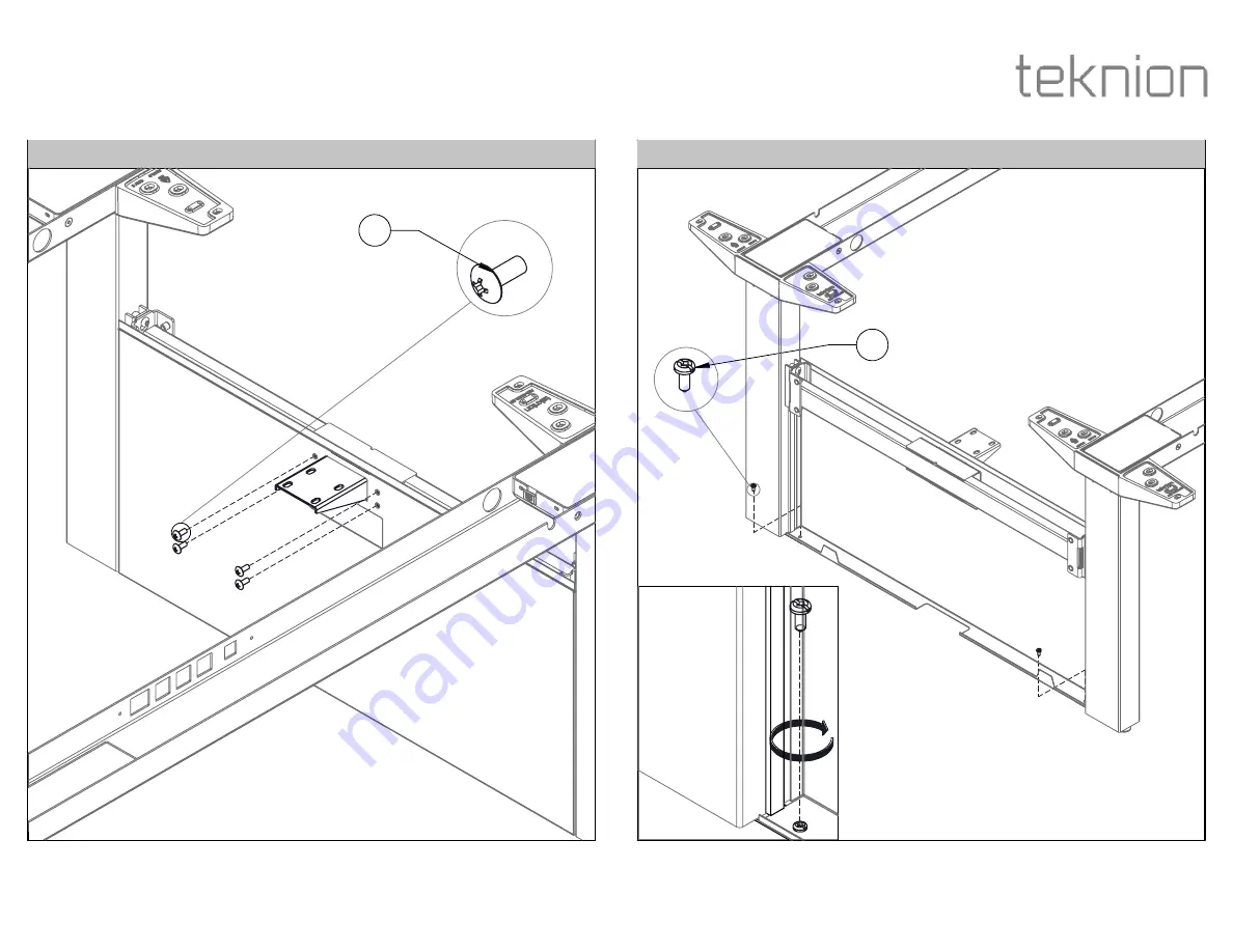 Teknion Height-adjustable bench Installation Manuals Download Page 7