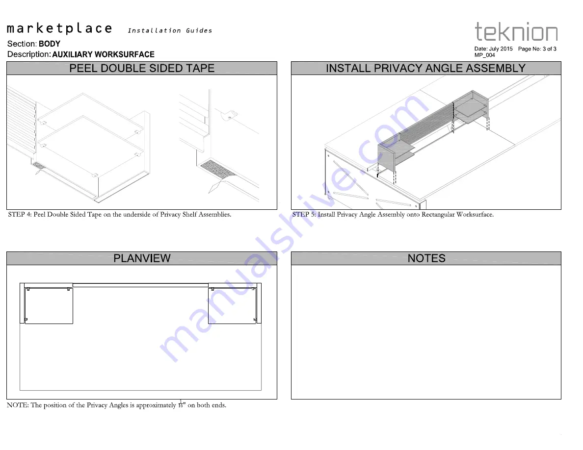 Teknion marketplace Series Скачать руководство пользователя страница 23