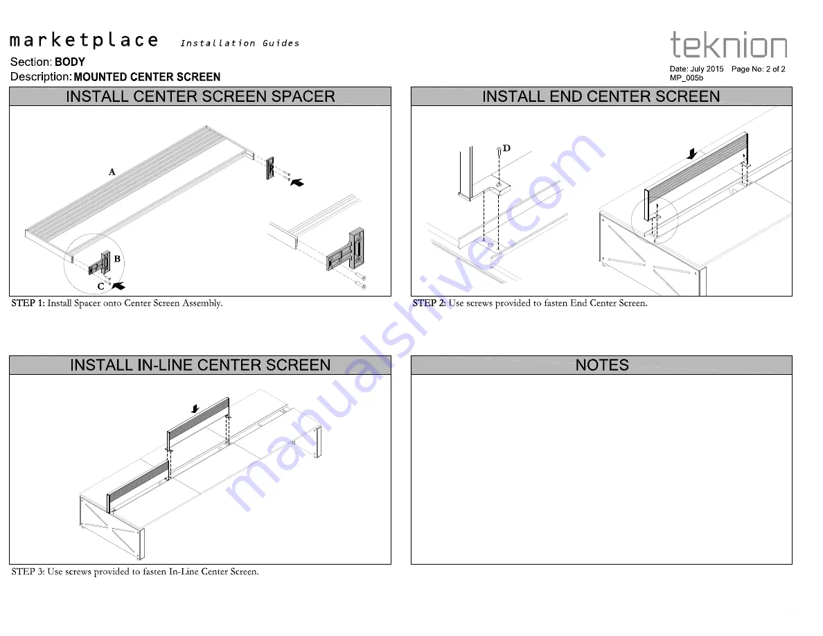 Teknion marketplace Series Скачать руководство пользователя страница 27