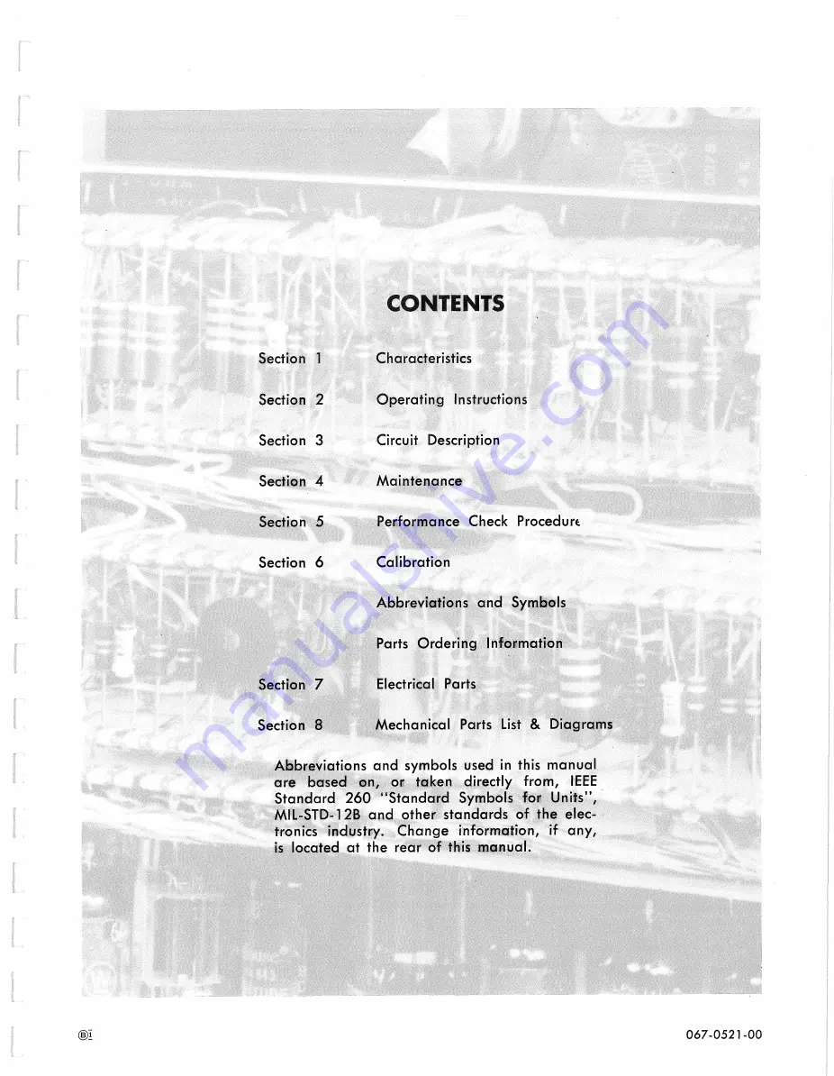 Tektronix 067-0521-00 Instruction Manual Download Page 3