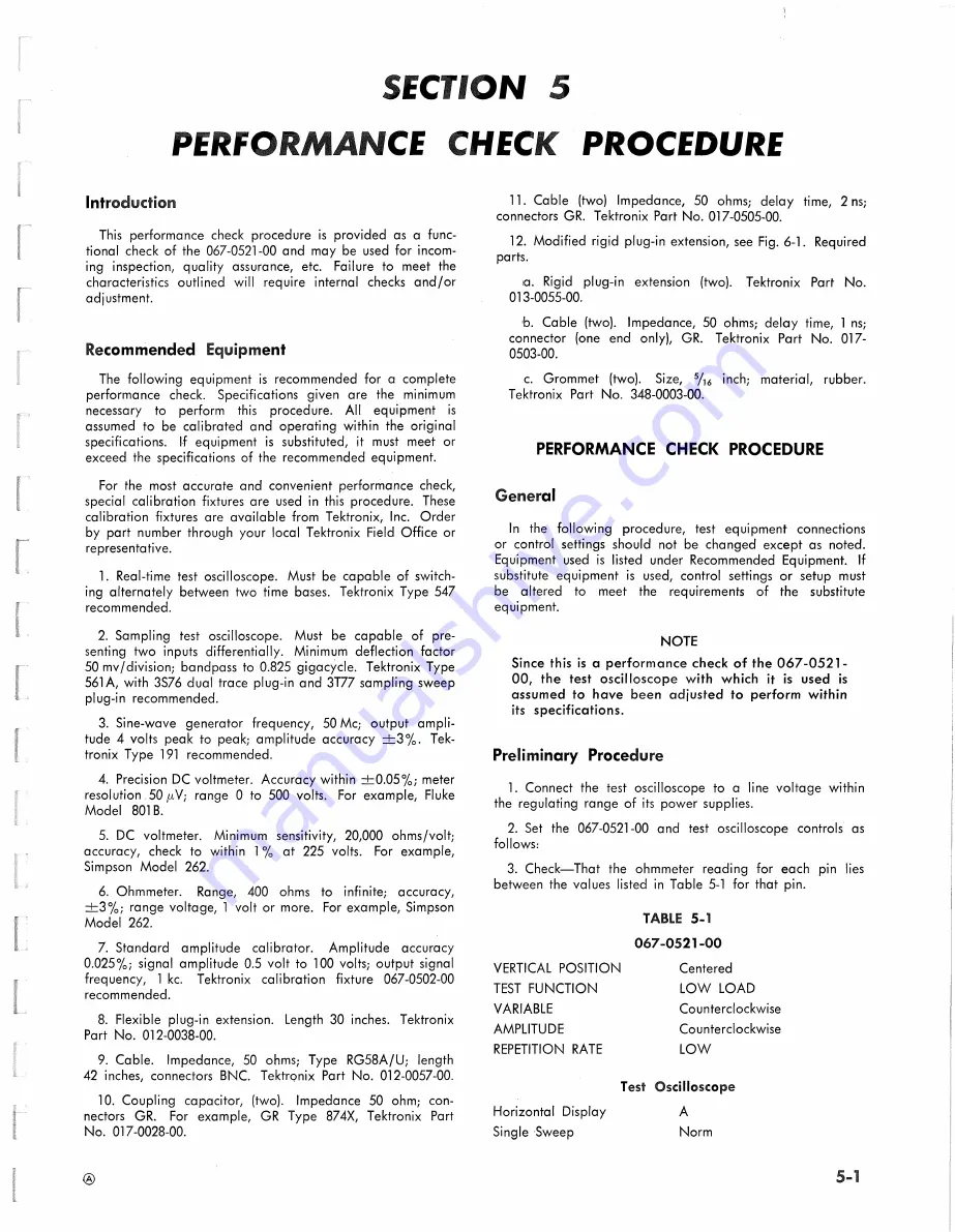 Tektronix 067-0521-00 Instruction Manual Download Page 25