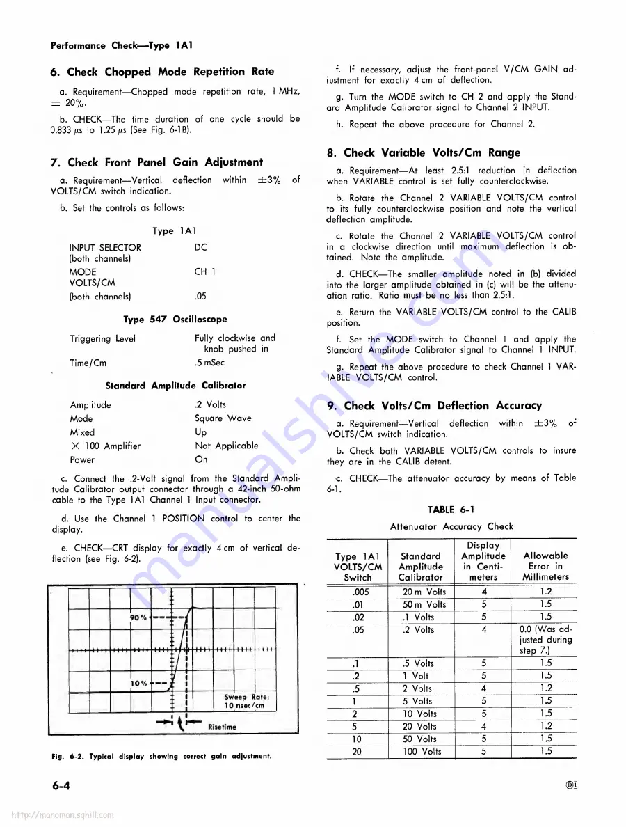 Tektronix 1A1 Скачать руководство пользователя страница 56