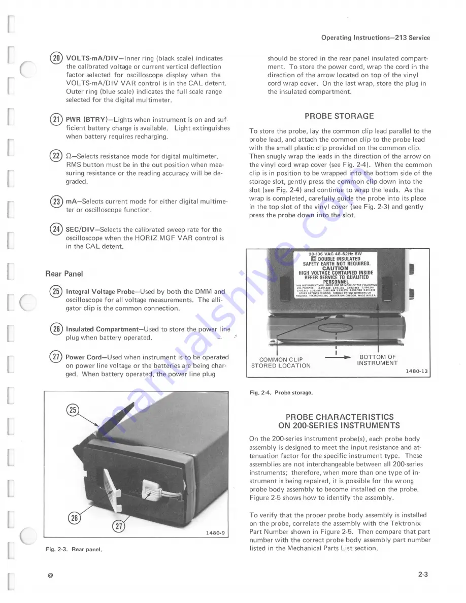 Tektronix 213 DMM Скачать руководство пользователя страница 21