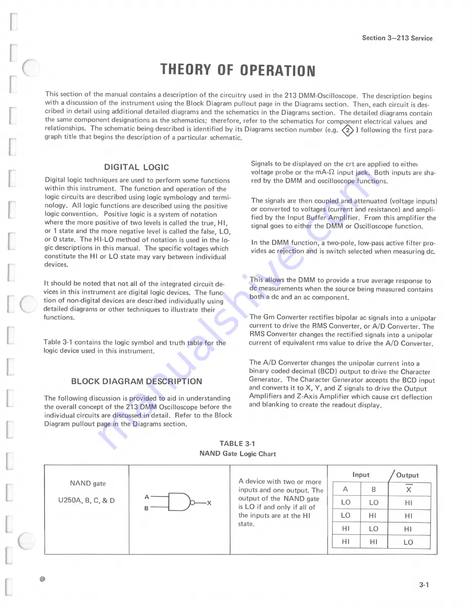 Tektronix 213 DMM Скачать руководство пользователя страница 25