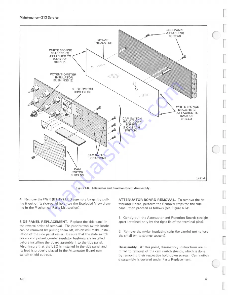 Tektronix 213 DMM Instruction Manual Download Page 46